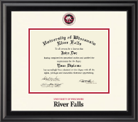 University of Wisconsin River Falls Dimensions Diploma Frame in Midnight