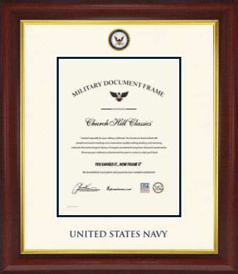 United States Navy certificate frame - Dimensions Certificate Frame in Redding