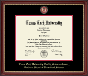Texas Tech University Health Sciences Center diploma frame - Masterpiece Medallion Diploma Frame in Kensington Gold