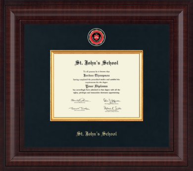 St. John's School - Houston, Texas diploma frame - Presidential Masterpiece Diploma Frame in Premier