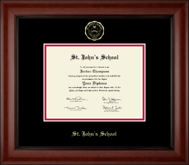 St. John's School - Houston, Texas diploma frame - Gold Embossed Diploma Frame in Cambridge