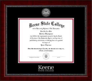 Keene State College diploma frame - Silver Engraved Medallion Diploma Frame in Sutton