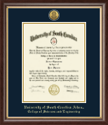 University of South Carolina Aiken diploma frame - Gold Engraved Medallion Diploma Frame in Hampshire