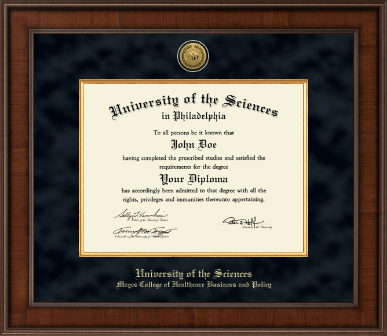 University of the Sciences in Philadelphia diploma frame - Presidential Gold Engraved Diploma Frame in Madison