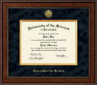 University of the Sciences in Philadelphia Presidential Gold Engraved Diploma Frame in Madison