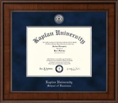 Kaplan University diploma frame - Presidential Silver Engraved Diploma Frame in Madison