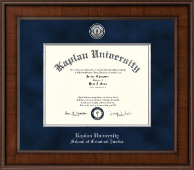 Kaplan University diploma frame - Presidential Silver Engraved Diploma Frame in Madison