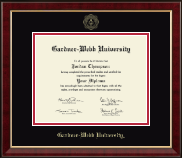 Gardner-Webb University diploma frame - Gold Embossed Diploma Frame in Murano