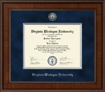 Virginia Wesleyan University Presidential Silver Engraved Diploma Frame in Madison