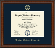 Virginia Wesleyan University Gold Embossed Diploma Frame in Austin