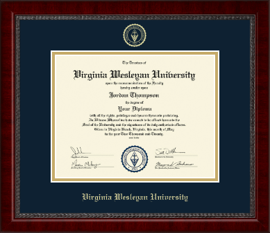 Virginia Wesleyan University diploma frame - Gold Embossed Diploma Frame in Sutton