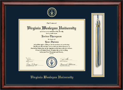 Virginia Wesleyan University diploma frame - Tassel & Cord Diploma Frame in Southport