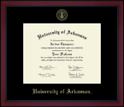 University of Arkansas diploma frame - Gold Embossed Achievement Edition Diploma Frame in Academy
