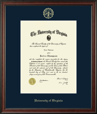University of Virginia diploma frame - Gold Embossed Diploma Frame in Studio