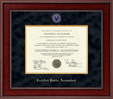 Certified Public Accountant certificate frame - Presidential Masterpiece Certificate Frame in Jefferson
