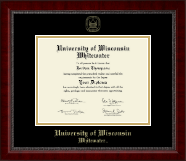 University of Wisconsin Whitewater diploma frame - Gold Embossed Diploma Frame in Sutton