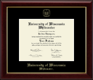 University of Wisconsin Whitewater diploma frame - Gold Embossed Diploma Frame in Gallery