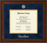 Hamilton College Presidential Masterpiece Diploma Frame in Madison