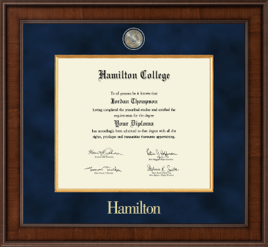 Hamilton College diploma frame - Presidential Masterpiece Diploma Frame in Madison