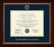 Certified Public Accountant Masterpiece Medallion Certificate Frame in Murano