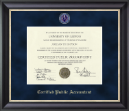 Certified Public Accountant Regal Edition Certificate Frame in Noir