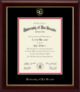 University of Rio Grande Gold Embossed Diploma Frame in Gallery
