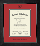 University of Rio Grande diploma frame - Black Embossed Diploma Frame in Eclipse