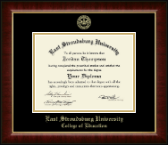 East Stroudsburg University diploma frame - Gold Embossed Diploma Frame in Murano