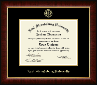East Stroudsburg University diploma frame - Gold Embossed Diploma Frame in Murano