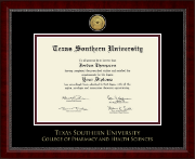 Texas Southern University diploma frame - Gold Engraved Medallion Diploma Frame in Sutton