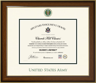 United States Army Dimensions Certificate Frame in Westwood