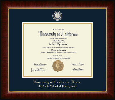 University of California Davis diploma frame - Masterpiece Medallion Diploma Frame in Murano
