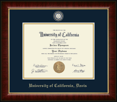 University of California Davis diploma frame - Masterpiece Medallion Diploma Frame in Murano