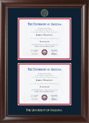 The University of Arizona diploma frame - Double Diploma Frame in Rainier