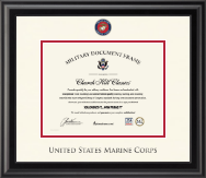 United States Marine Corps Dimensions Certificate Frame in Midnight