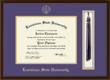 Louisiana State University diploma frame - Tassel & Cord Diploma Frame in Delta