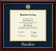Hamilton College Masterpiece Medallion Diploma Frame in Gallery