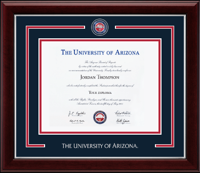 The University of Arizona diploma frame - Showcase Edition Diploma Frame in Gallery Silver