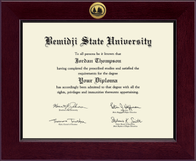 Bemidji State University diploma frame - Century Gold Engraved Diploma Frame in Cordova