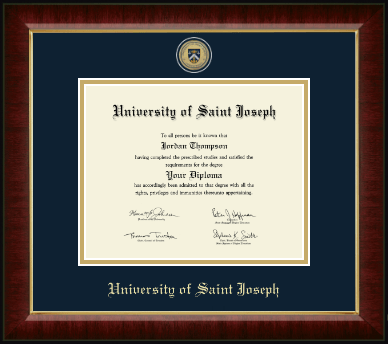 University of Saint Joseph in Connecticut diploma frame - Masterpiece Medallion Diploma Frame in Murano