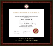 American Board of Physical Therapy Specialties Masterpiece Medallion Certificate Frame in Murano