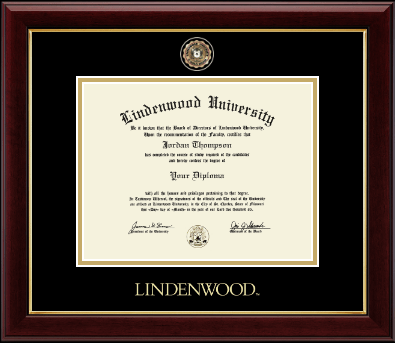 Lindenwood University diploma frame - Masterpiece Medallion Diploma Frame in Gallery