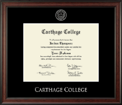 Carthage College diploma frame - Silver Embossed Diploma Frame in Studio