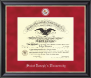 Saint Joseph's University in Pennsylvania diploma frame - Regal Edition Diploma Frame in Noir