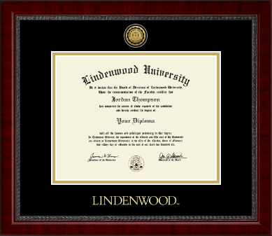 Lindenwood University diploma frame - Gold Engraved Medallion Diploma Frame in Sutton