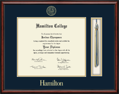 Hamilton College diploma frame - Tassel & Cord Diploma Frame in Southport