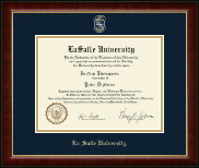 La Salle University diploma frame - Masterpiece Medallion Diploma Frame in Murano