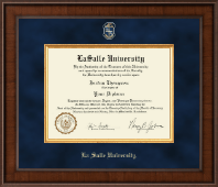 La Salle University diploma frame - Presidential Masterpiece Diploma Frame in Madison