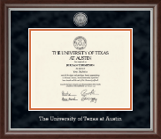 The University of Texas at Austin diploma frame - Silver Engraved Medallion Diploma Frame in Devonshire
