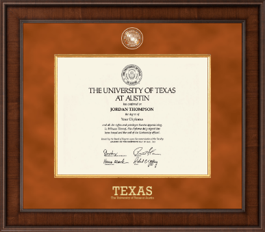 The University of Texas at Austin diploma frame - Presidential Masterpiece Diploma Frame in Madison
